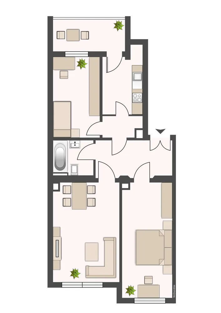 3 Zimmer Wohnung mit 72 m² in Leipzig – Bild 2