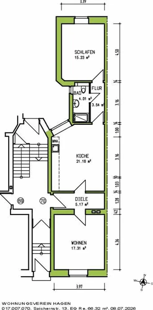 3 Zimmer Wohnung mit 66 m² in Hagen – Bild 5