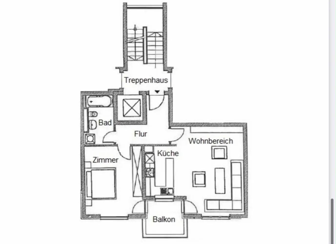 2 Zimmer Wohnung mit 59 m² in Frankfurt am Main – Bild 1