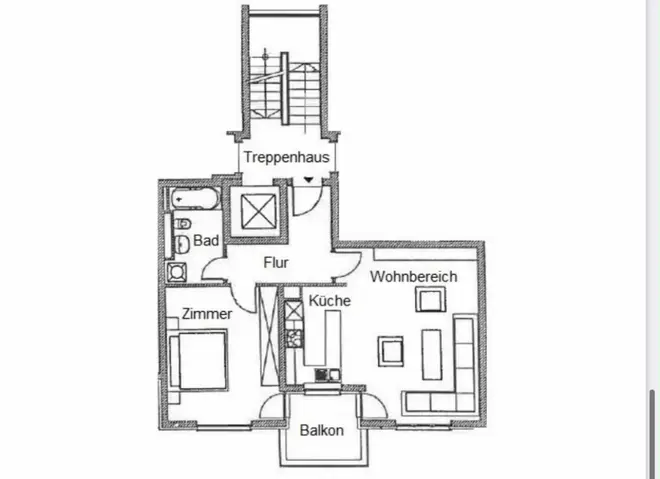 2 Zimmer Wohnung mit 59 m² in Frankfurt am Main – Bild 1