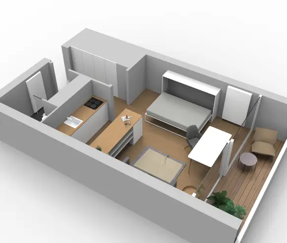 1 Zimmer Wohnung mit 34 m² in Hamburg – Bild 2