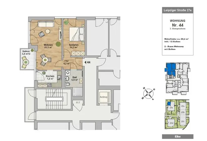2 Zimmer Wohnung mit 60 m² in Dresden – Bild 5