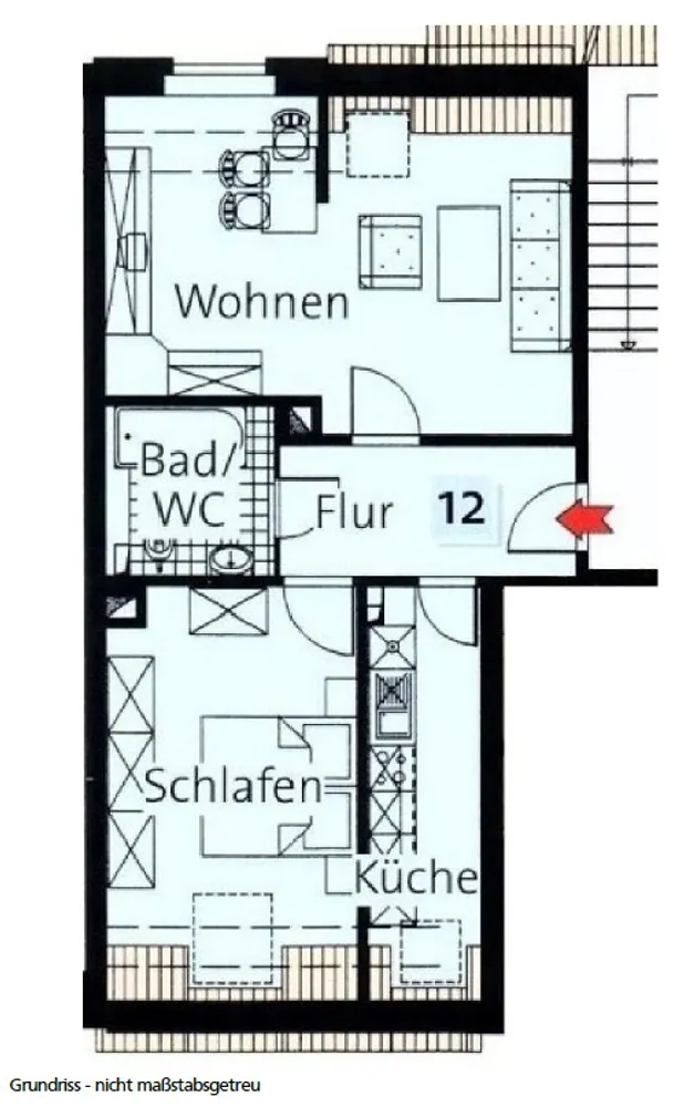 2 Zimmer Wohnung mit 56 m² in Chemnitz – Bild 1