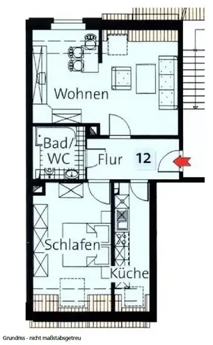 2 Zimmer Wohnung mit 56 m² in Chemnitz – Bild 1