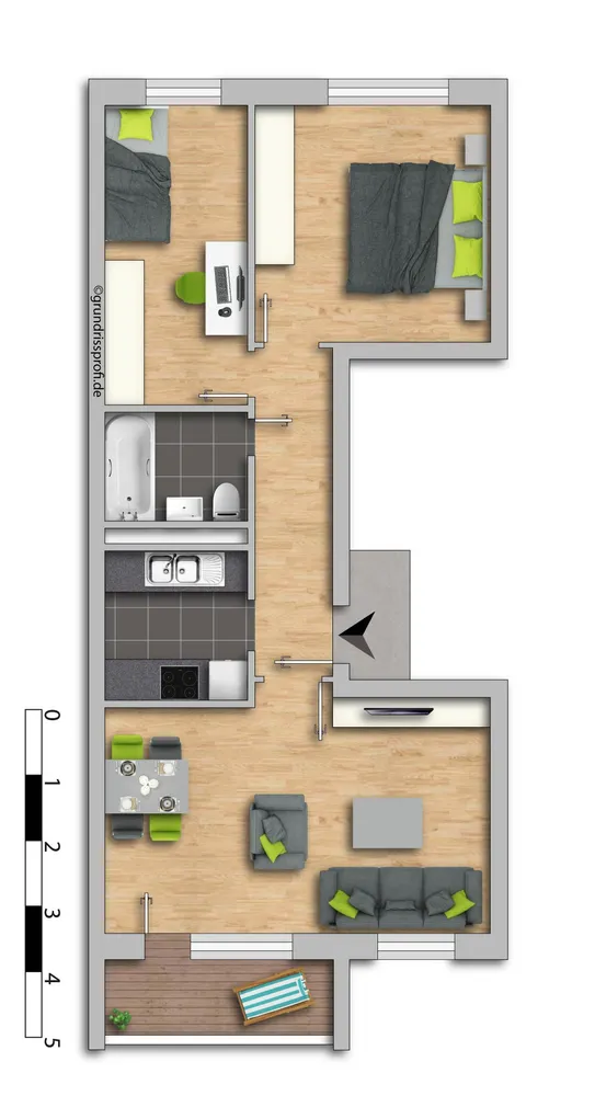 3 Zimmer Wohnung mit 62 m² in Eisenach – Bild 2