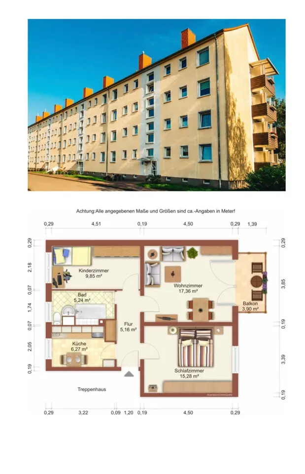 3 Zimmer Wohnung mit 57 m² in Greifswald – Bild 4