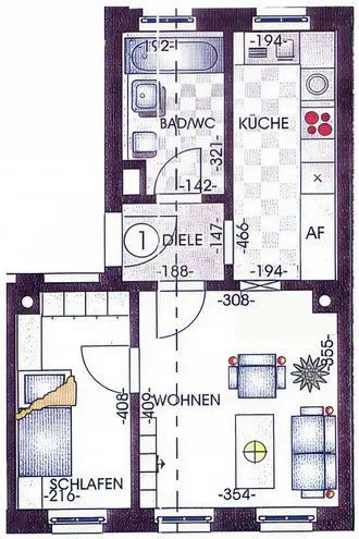 2 Zimmer Wohnung mit 40 m² in Leipzig – Bild 2