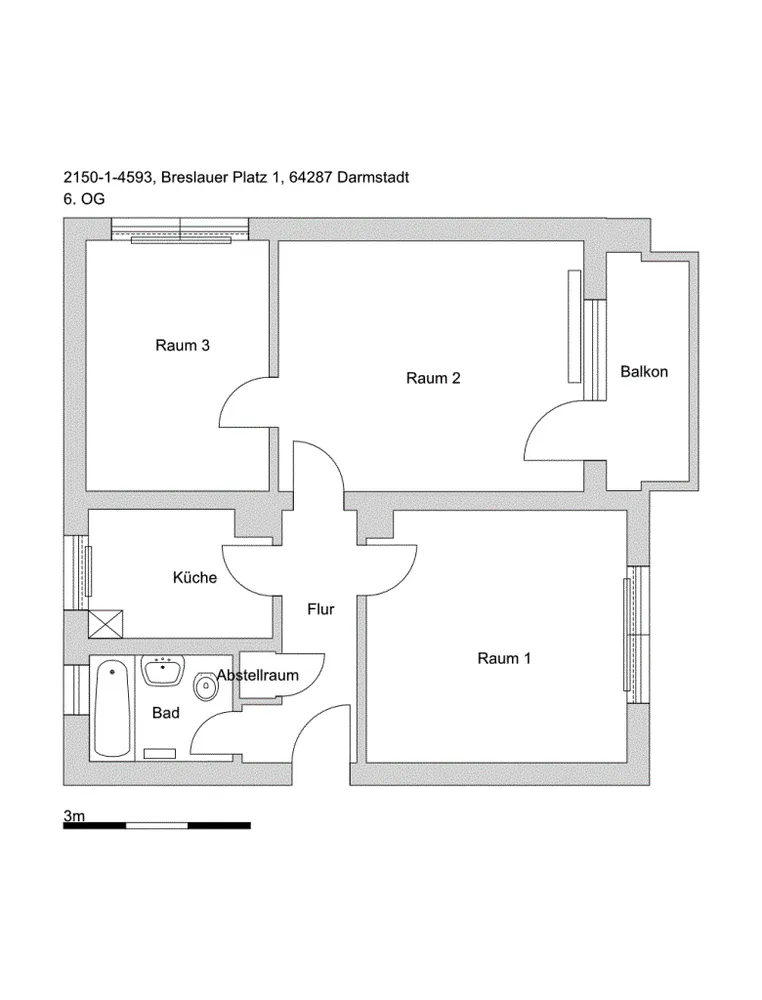 3 Zimmer Wohnung mit 66 m² in Darmstadt – Bild 10