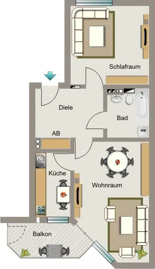 3 Zimmer Wohnung mit 60 m² in Recklinghausen – Bild 5