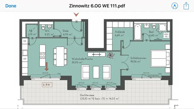 2 Zimmer Wohnung mit 112 m² in Berlin – Bild 11