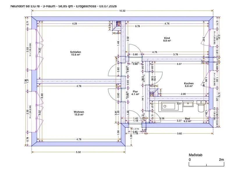 4 Zimmer Wohnung mit 83 m² in Aschersleben – Bild 8