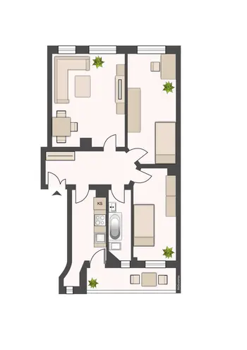 3 Zimmer Wohnung mit 85 m² in Leipzig – Bild 2