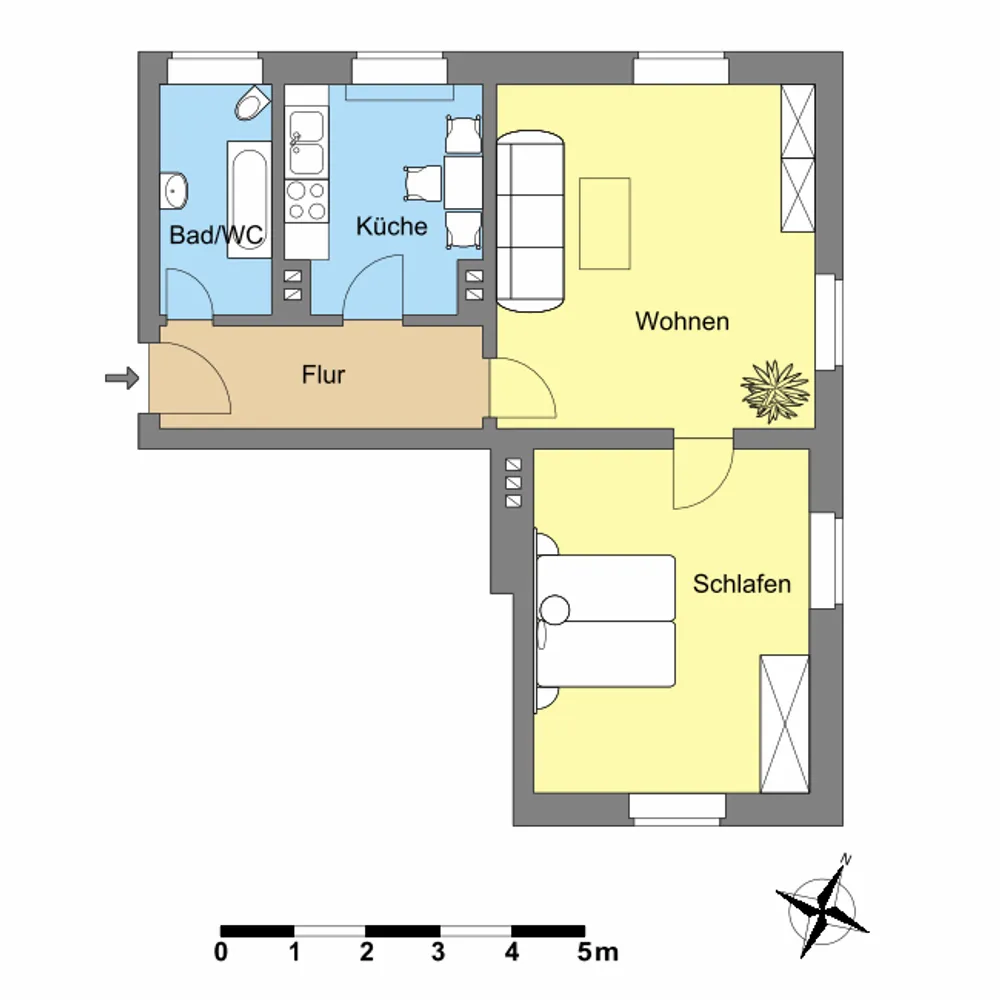 2 Zimmer Wohnung mit 50 m² in Dessau-Roßlau – Bild 8