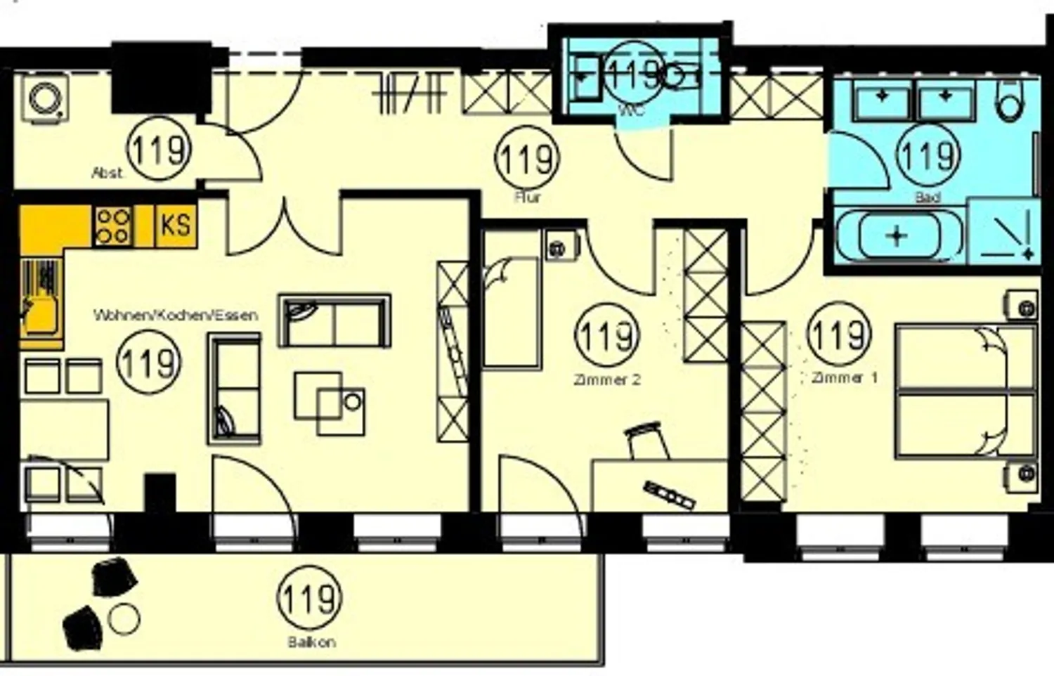 3 Zimmer Wohnung mit 83 m² in Leipzig – Bild 8