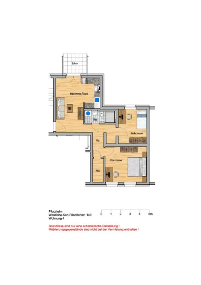 3 Zimmer Wohnung mit 65 m² in Pforzheim – Bild 2