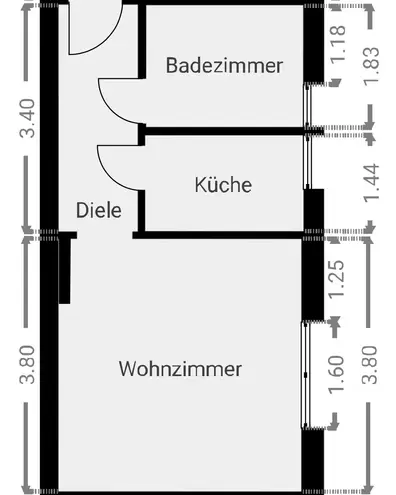 1 Zimmer Wohnung mit 26 m² in Krefeld – Bild 5
