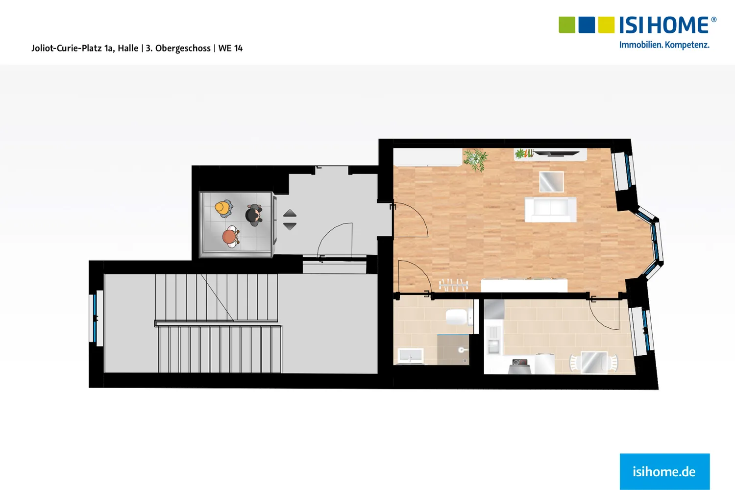 2 Zimmer Wohnung mit 39 m² in Halle (Saale) – Bild 9
