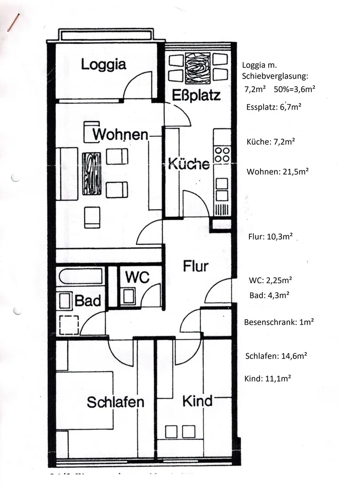 4 Zimmer Wohnung mit 83 m² in Ludwigsburg – Bild 2