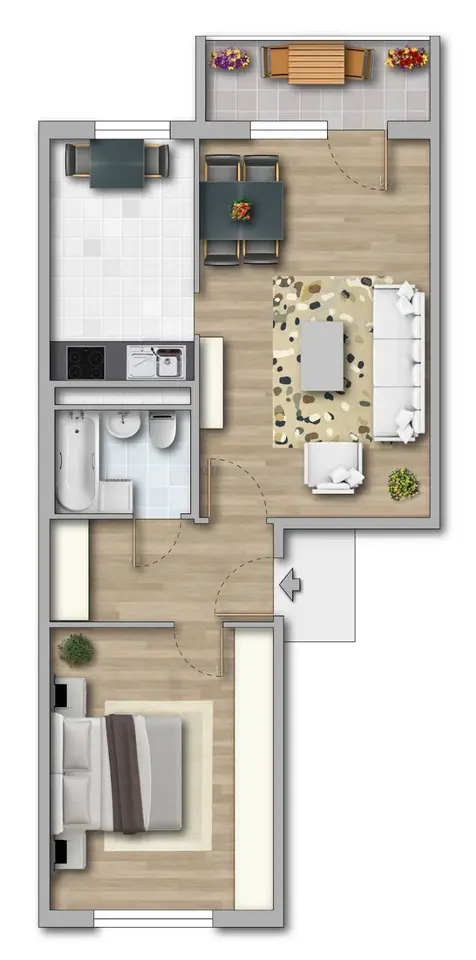 2 Zimmer Wohnung mit 54 m² in Gera – Bild 6