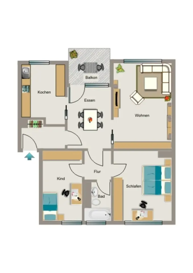 4 Zimmer Wohnung mit 65 m² in Oberhausen – Bild 5