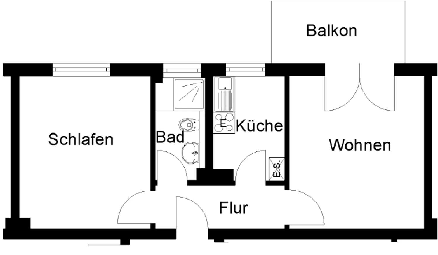 3 Zimmer Wohnung mit 45 m² in Herne – Bild 2