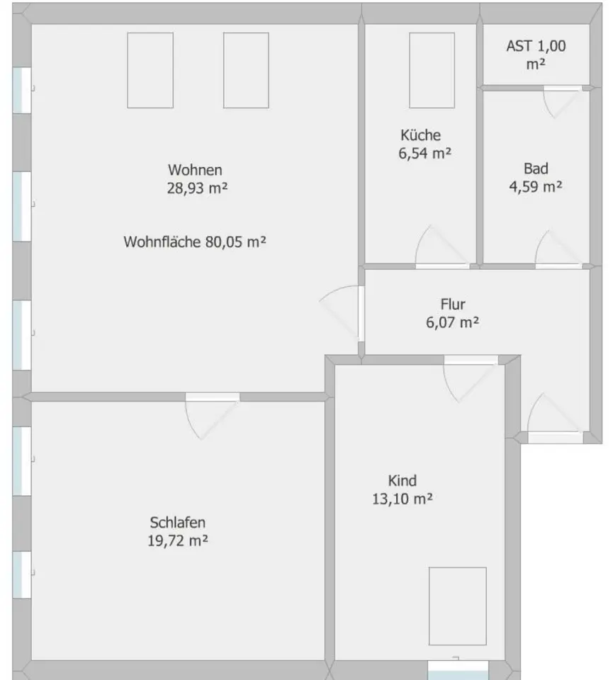 3 Zimmer Wohnung mit 80 m² in Neubrandenburg – Bild 5