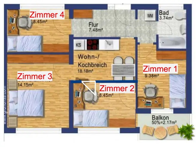 WG-Zimmer in München – Bild 2