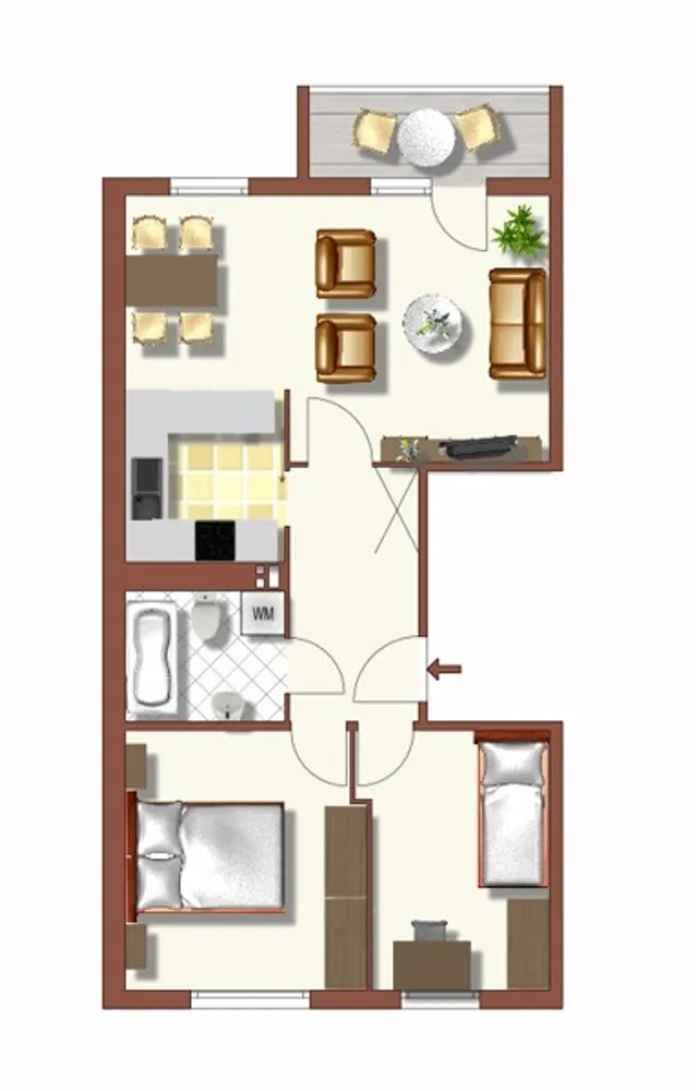 3 Zimmer Wohnung mit 57 m² in Magdeburg – Bild 5