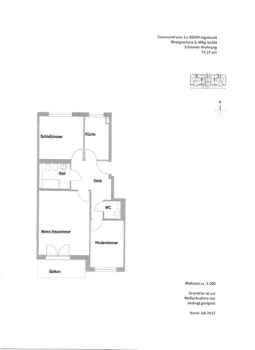 3 Zimmer Wohnung mit 77 m² in Ingolstadt – Bild 2