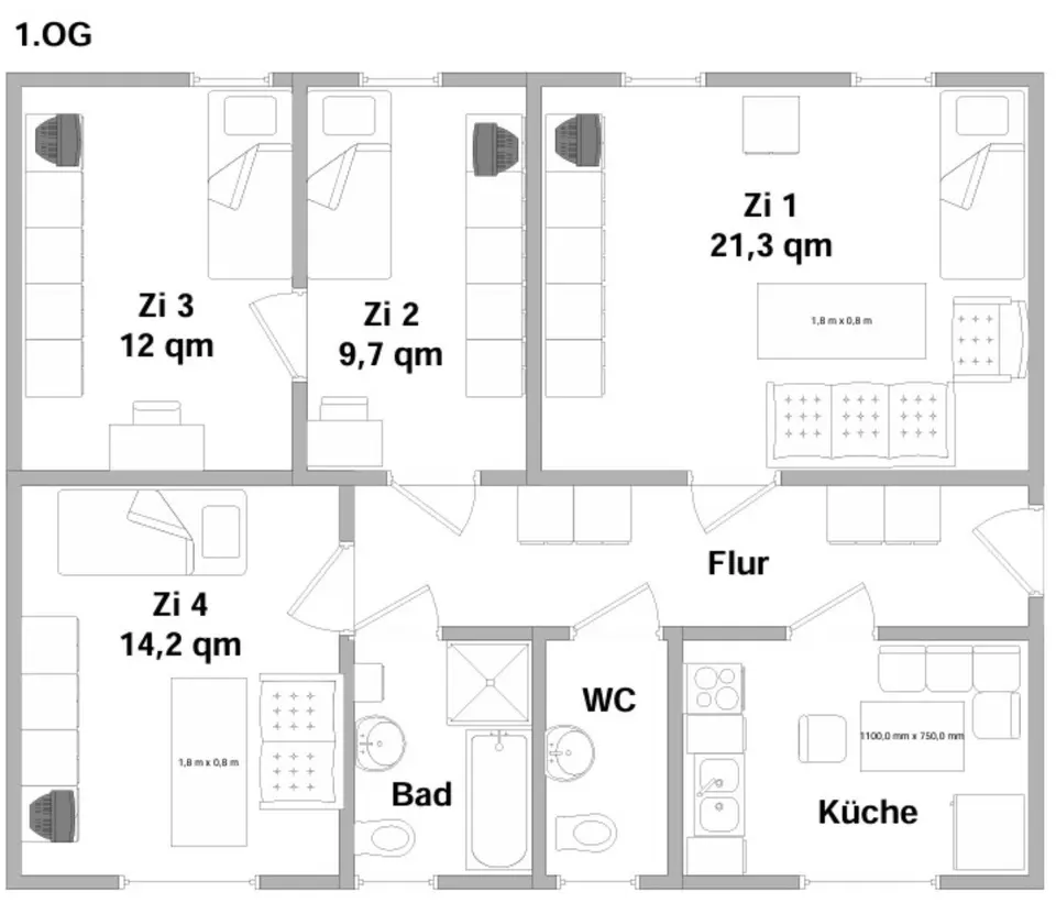 4 Zimmer Wohnung mit 83 m² in Plauen – Bild 5
