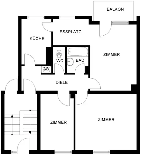 3 Zimmer Wohnung mit 74 m² in Bochum – Bild 2