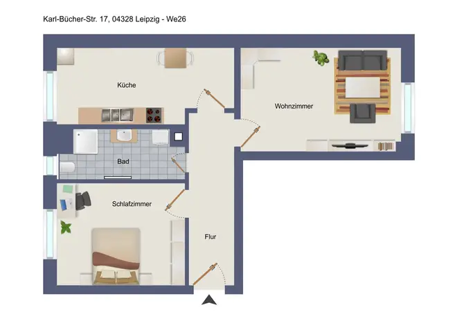 2 Zimmer Wohnung mit 45 m² in Leipzig – Bild 10