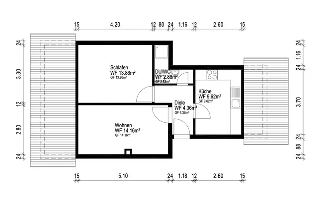 2 Zimmer Wohnung mit 44 m² in Heidelberg – Bild 2