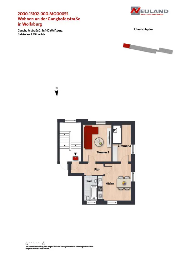 2 Zimmer Wohnung mit 47 m² in Wolfsburg – Bild 5