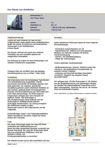 4 Zimmer Wohnung mit 87 m² in Bonn – Bild 2