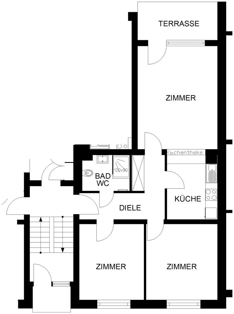3 Zimmer Wohnung mit 76 m² in Hagen – Bild 2