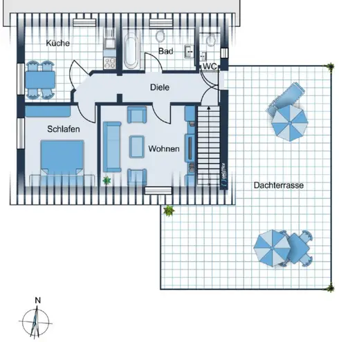 2 Zimmer Wohnung mit 57 m² in Krefeld – Bild 2