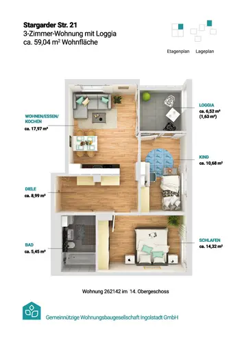 3 Zimmer Wohnung mit 59 m² in Ingolstadt – Bild 10