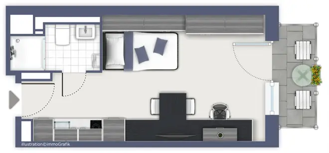 1 Zimmer Wohnung mit 22 m² in Freiburg im Breisgau – Bild 12
