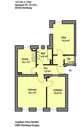 3 Zimmer Wohnung mit 69 m² in Nürnberg – Bild 11