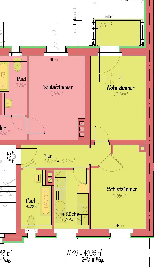 2 Zimmer Wohnung mit 41 m² in Freiberg – Bild 6