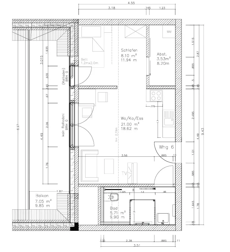 2 Zimmer Wohnung mit 45 m² in Vechta – Bild 5