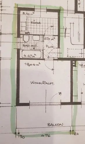 1 Zimmer Wohnung mit 40 m² in Wiesbaden – Bild 2