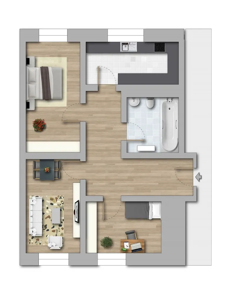 3 Zimmer Wohnung mit 66 m² in Merseburg – Bild 8