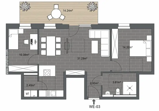 4 Zimmer Wohnung mit 106 m² in Münster – Bild 5