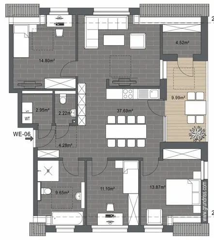 4 Zimmer Wohnung mit 106 m² in Münster – Bild 6
