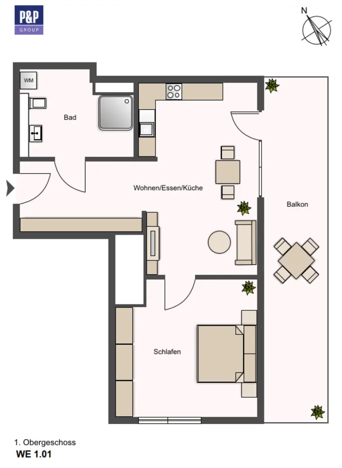 2 Zimmer Wohnung mit 63 m² in Fürth – Bild 8