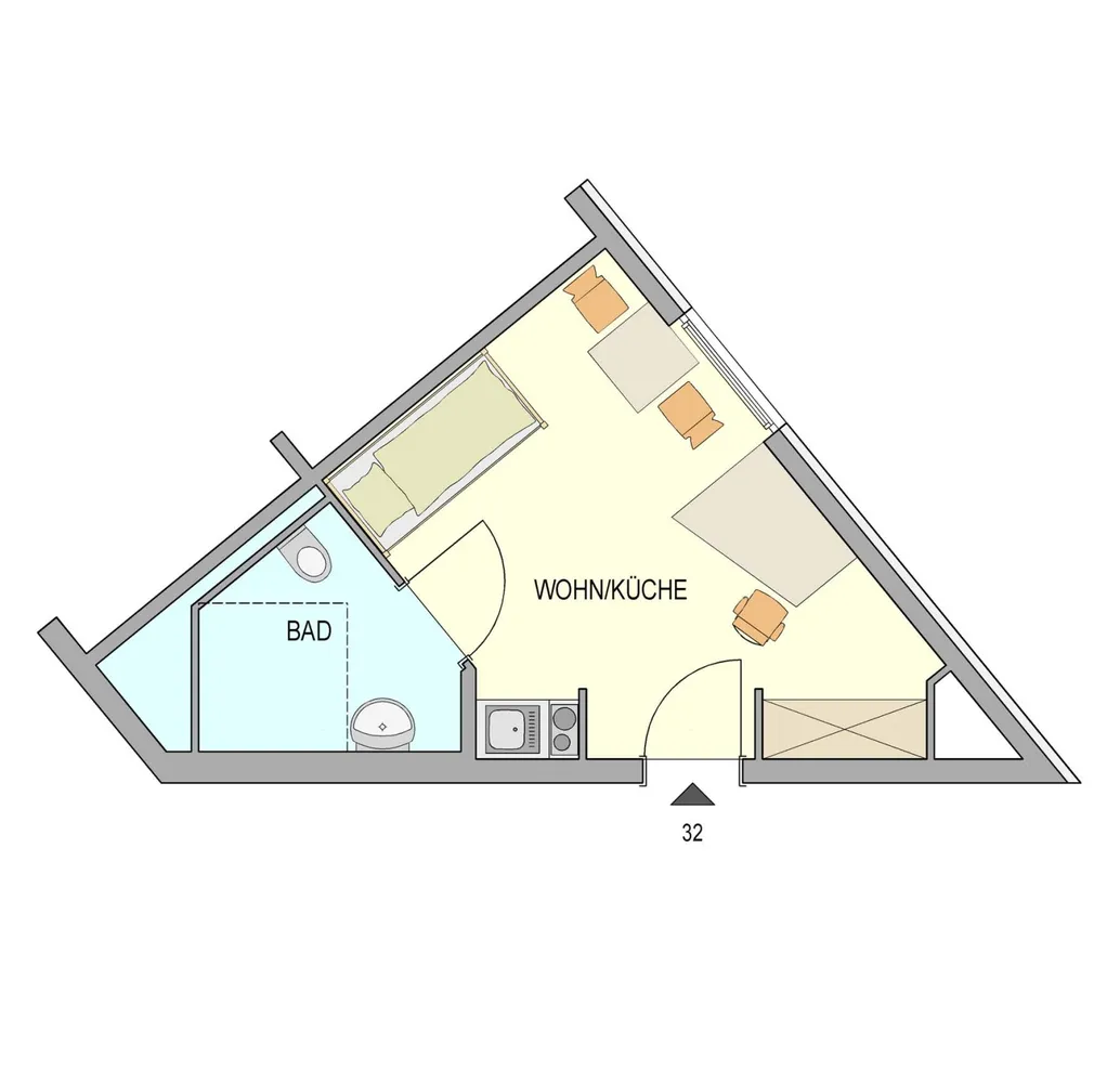 1 Zimmer Wohnung mit 25 m² in Heilbronn – Bild 5