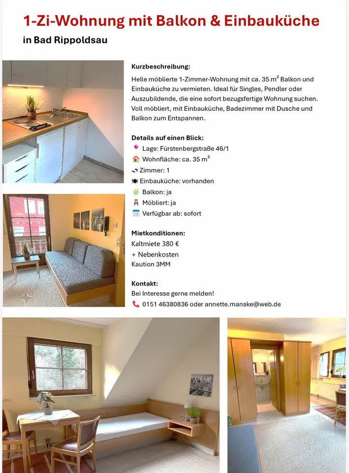 2 Zimmer Wohnung mit 30 m² in Rastatt – Bild 6
