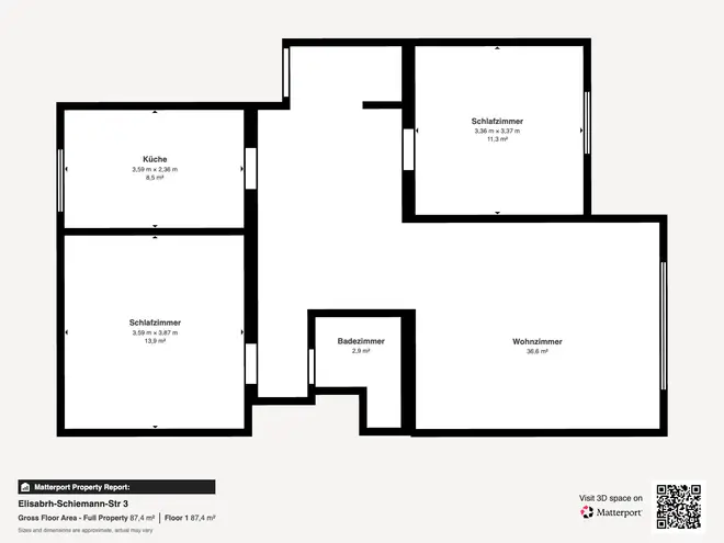 3 Zimmer Wohnung mit 76 m² in Hamm – Bild 2